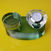 Pretty Crystal Heart Perfume Bottle with Quartz Watch-green