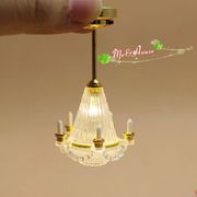 1:12 Dollhouse Kit Accessories Miniatures Light Chandelier LED Light 